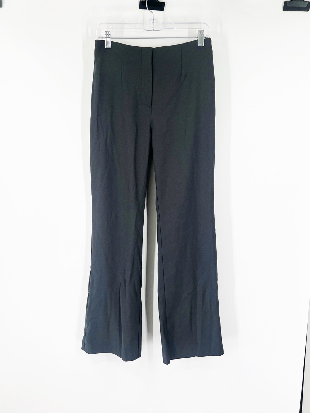 Abercrombie & Fitch High Rise Straight Trouser Pants Gray